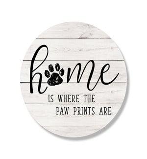 Home Is Where The Paw Prints Are Circle